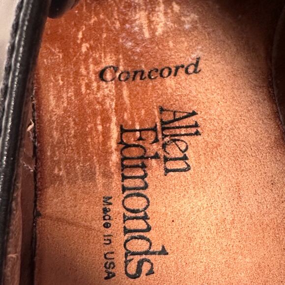 Allen Edmonds Concord Wingtip Dress Shoes Men’s 10.5 A Black Leather Lace Up
